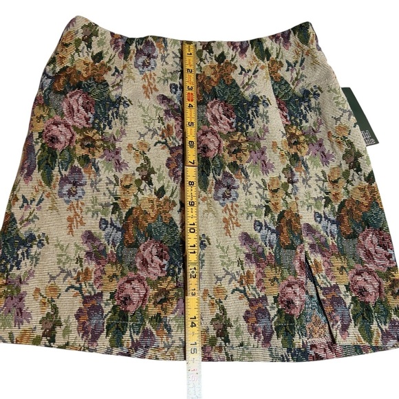 Wild Fable Coquette Romantic Floral Garden Mini Jacquard Tapestry Y2K Miniskirt - Picture 5 of 14
